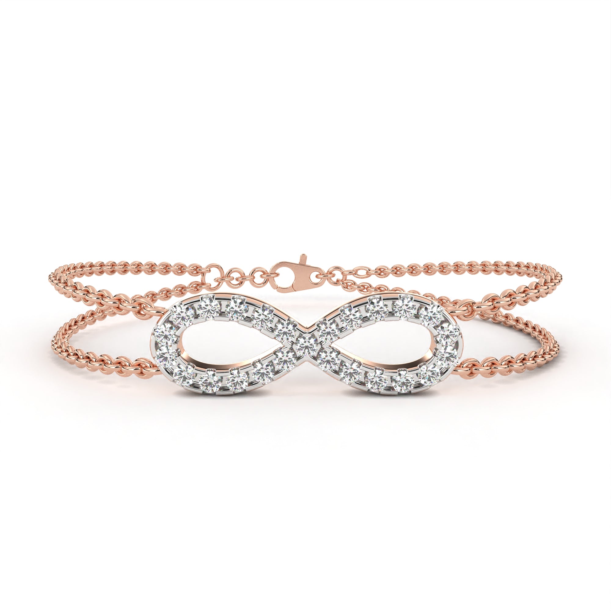 Solitairekart 0.39ct Round Cut Natural Diamond Bracelet-HI Color. VS-SI Clarity